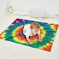 thumbnail image 2 of Colorful Rainbow Tie Dye Spiral Pattern Blanket,Comfortable Soft Flannel Throw Blanket,All Season,Warm Lightweight Blankets for Sofa Bed Couch Living Room Chair,30"x40", 2 of 4