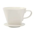 thumbnail image 2 of HLONK Strainers Ceramic Coffee Dripper Reusable Pour Over Coffee Dripper White, 2 of 5