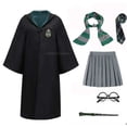 thumbnail image 5 of Disfraz unisex de Slytherin, bata de escuela mágica, capa, suéter, vestido, corbata, gafas, conjunto de brujería, disfraz de Halloween, 5 of 5
