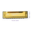 thumbnail image 2 of Homoyoyo Golden 10 Holes Harmonica for Beginners Lightweight Portable Musical Instrument for Home Use, 2 of 5