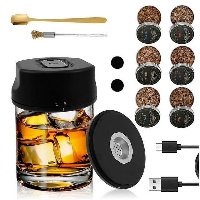 Electric Whiskey Smoker Kit Rechargeable Cocktail Smoker Kit