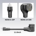 thumbnail image 2 of Cable de alimentación Unitek NEMA 6-20P a 14-50R 250V 20A 30cm, 2 of 6