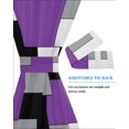 thumbnail image 3 of Purple Grey Black Geometric Blackout Door Curtains for French,Glass,Front,Back,Patio Door,Middle Century Art Abstract Aesthetics Thermal Insulated Rod Pocket Door Curtain Drapes With Tiebacks 25"x40", 3 of 5
