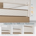 thumbnail image 3 of 3-Piece Full Size Bed Rail for Toddlers, Adjustable Baby Bed Rail Guard, Stable Protective Bedrail, 75.2"×75.2"×53.9", White, 3 of 8