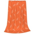 thumbnail image 2 of Fuzoiu Orange lightning Print Ultra-Soft Micro Fleece Blanket,All Seasons Flannel Throw, Lightweight Blanket for Bed, Sofa, Couch, Movie Night, Camping, and Travel-40"x30", 2 of 7