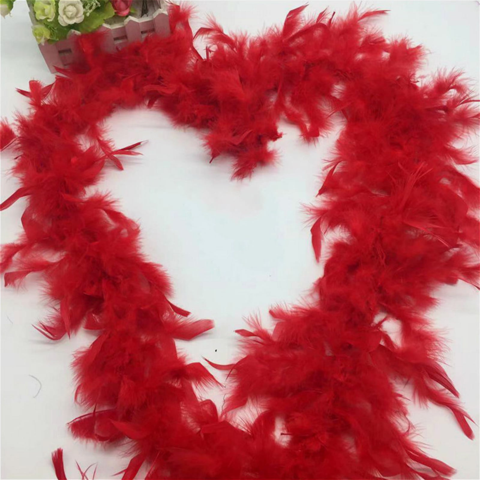HaiMay 25 Pieces Red Feathers for Craft Wedding Home Party Decorations,  8-12 Inches Turkey Feathers Large Red Craft Feathers