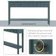 thumbnail image 6 of CLEARANCE! TREXM Rustic Entryway Console Table, 60" Long Sofa Table with Two Different Size Drawers and Bottom Shelf for Storage (Navy), 6 of 9