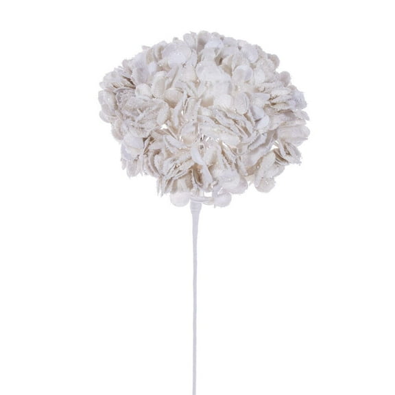 24" Cream Frosted Hydrangea 12" Flower