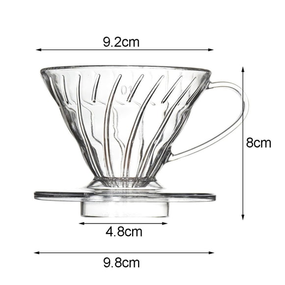 LEFU Goutte-à-Goutte en Résine pour Café, Entonnoir Filtre Tasse V01 V02 Cafetière Manuelle pour Infusion Manuelle, Support d'Infusion Portable pour Filtres en Papier, Transparent