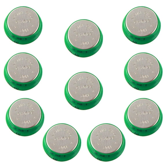 10pcs 1.2V Assembly Cell Rechargeable Battery 40mAh NiMH Flat Top Cell