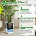 thumbnail image 5 of 16" Tall Planter Set of 2,Heavy Duty Tall Planter,High Front Porch Planter Pots with Drainage Holes＆Water Level Monitor＆Inner Bucket, Automatic Watering,Indoor/Outdoor,Tree,White, 5 of 9