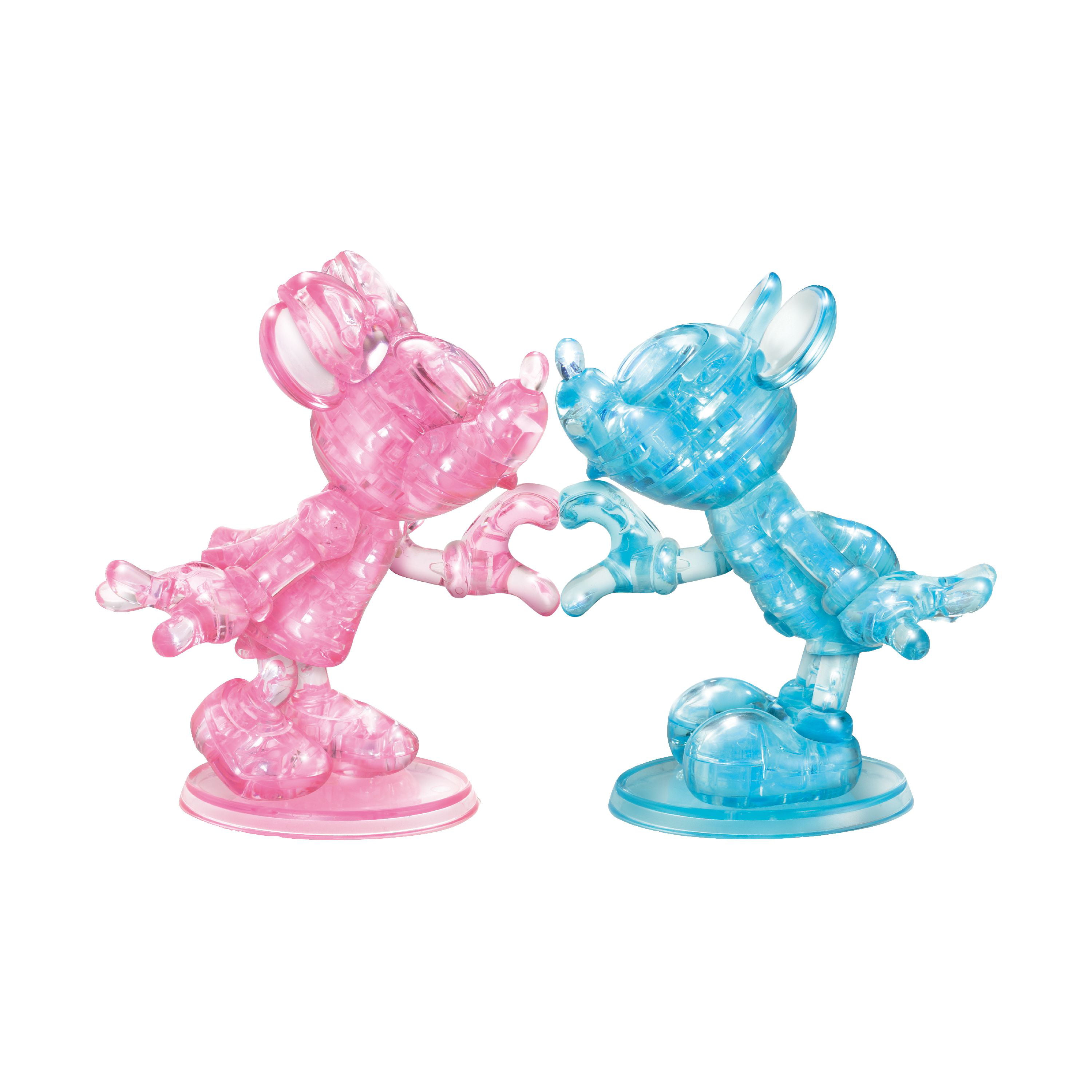 Mickey and Minnie Mouse Bundle of Two Bepuzzled 3D Crystal Puzzles