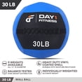 thumbnail image 3 of Day1Fitness Blue Soft Wall Medicine Ball 30 Pounds, 3 of 6