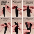 thumbnail image 5 of 10 Yards #10 Continous Separating Plastic Zipper, 4 Delrin Locking Pulls - Black, 5 of 6
