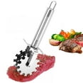 thumbnail image 6 of XKHZJL Stainless Steel Blades Tenderizer Tool, Meat Tenderizer/Tenderized Meat Rolling Hammer,Heavy Duty Meat Mallet, Pounder Mallet Tool for Steak Beef Chicken, 6 of 7
