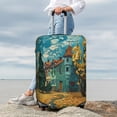 thumbnail image 7 of Gukieu Impressionist Village Sky Print Suitcase Protective Cover, Elastic Zipper Buckle Suitcase Protective Cover, Suitable for Travel, Business Trip-Medium, 7 of 7