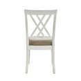 thumbnail image 6 of 2 PCS Dining Side Chairs Furniture, Fabric Upholstered Seat Dining Chairs with X-Back Design, Wooden Cross Back Chairs for Dining Room, Bedroom and Kitchen, White and Oak Finish, 6 of 7