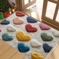 thumbnail image 4 of Tuvgenk Non Slip Bathroom Rugs Cute Red Bath Mat for Toilet Area Easy Care Fade Resistant Water Absorbent Heart Bathroom Floor Rug, 4 of 6