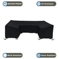 thumbnail image 2 of Patio U Shape Sofa Cover 12 Oz Waterproof - 100% UV & Weather Resistant Customize Outdoor sofa Cover with Air Pockets and Drawstring with Snug Fit (33" H X 90" W x 30" D, Black), 2 of 7