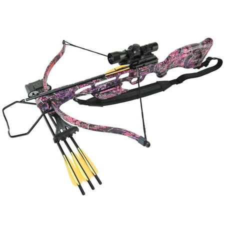 SA Sports Empire Muddy Girl Fever Pro Crossbow Package, 175 Pound Draw, 235 Feet per