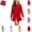 Red, variant on YOUYEDIAN Solid Color Hoodie Dress for Girls Casual Fashion Long Sleeve Hooded Mini Dress