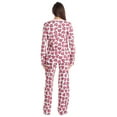 thumbnail image 3 of Just Love Womens Pajama Set  Elegant, Relaxing Sleepwear (Pink Heart Long Sleeve, 2X), 3 of 3