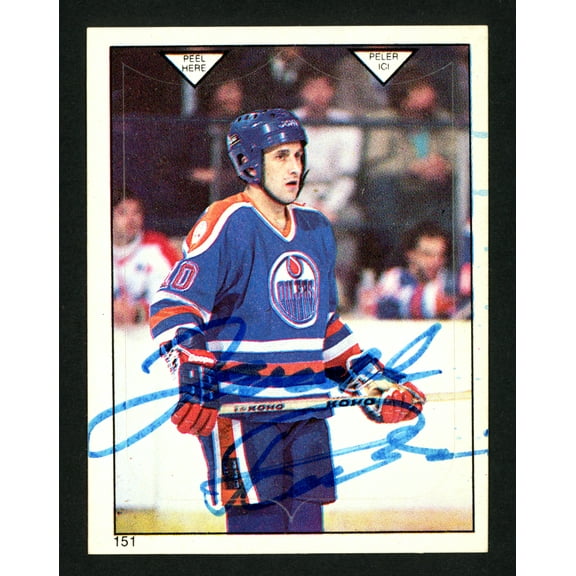 Jaroslav Pouzar Autographed 1983-84 O-Pee-Chee Sticker Card #151 Edmonton Oilers SKU #153616