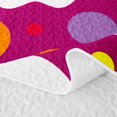 thumbnail image 5 of Feelyou Spooky Ghost Skull Twin Quilt Set, Cute Polka Dot Twin Coverlet Set, Magenta, 2 Pieces, 1 Comforter and 1 Pillowcase, 5 of 7