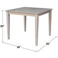 thumbnail image 5 of 36" Square Dining Table with 2 X-Back Side Chairs - Washed Gray Taupe - 3 Piece Set, 5 of 6