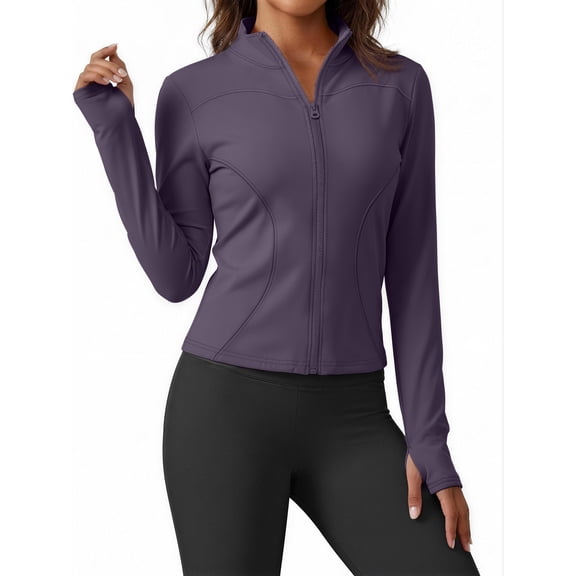 Rosvigor Women’s UPF 50 Lightweight Athletic Jacket – Full Zip Sun Protection Long Sleeve Hiking Shirt with Thumb Holes