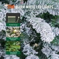 thumbnail image 4 of 6.5ft Prelit Flocked Christmas Tree with 250 Warm White LED Lights and 814 Tips, Durable Metal Hinged Branches, Flame-Retardant PVC Tips, Sturdy Metal Base, Easy Assembly for Holiday Decorations, 4 of 11