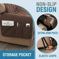 thumbnail image 2 of H.VERSAILTEX Non-Slip Slipcover Machine Washable Loveseat Cover Diamond Pattern Water Resistant Furniture Protector Reversible Stain Pet-friendly , Brown, 2 of 6