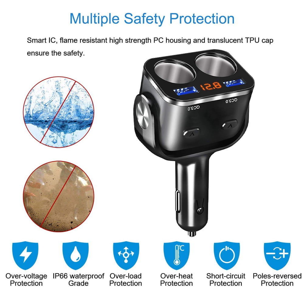 Chargeur Voiture Double Port Avec Localisateur – USB-C 2.1A + USB-A 1A, Recherche Téléphone Par Son - 2
