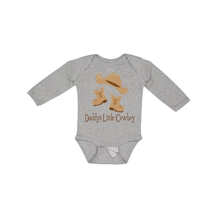 

Inktastic Daddy s Little Cowboy Boys Long Sleeve Baby Bodysuit