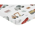 thumbnail image 2 of Construction Truck Fitted Mini Crib Sheet by Sweet Jojo Designs, 2 of 5