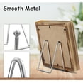 thumbnail image 5 of Ajuwaa 4 Pack Plate Stands for Display, 6 Inch Metal Frame Holder Stand for Picture, Decorative Plate, Photo Easel, Artistic Work Display Stand, Picture Frames, Silver, 5 of 5