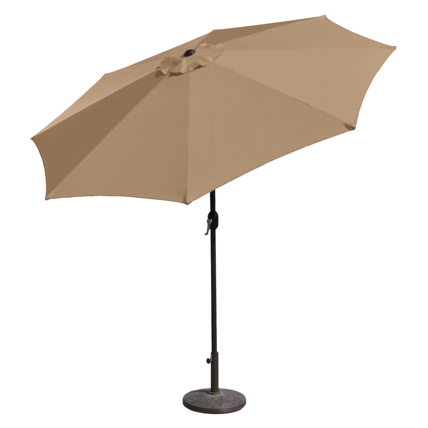 Budge 11ft Aluminum Patio Umbrella with Crank Lift and Tilt Function