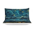 thumbnail image 3 of Van gogh Tidy Stitch Line Comfort Zip Reliable Surface Feel Duvet Cover Sets for Relaxation, 3 of 5