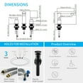 thumbnail image 5 of Tcbosik Matte Black 2-Handles Modern Vanity Faucet with Pop Up Drain Assembly and Lead-Free Supply Hose, ,8-Inch 3 Hole Waterfall Bathroom Sink Faucet for Washroom and Kitchen, 5 of 6
