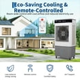 thumbnail image 4 of Air Cooler 3500 CFM Evaporative Air Cooler with Water Tank, 4 Ice Packs, 3-Speed, 120° Oscillation, Remote Control and 12H Timer, 150W Portable Floor Standing Fan for Workshops, Garage, 4 of 8