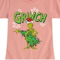 thumbnail image 3 of Dr. Seuss - Grinch With Christmas Tree - Toddler And Youth Girls Short Sleeve Graphic T-Shirt, 3 of 5