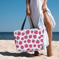 thumbnail image 6 of Xecao Hand Drawn Strawberry for versatile beach bag for women includes zipper pockets and waterproof material, ideal for vacations and adventures., 6 of 7
