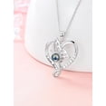 thumbnail image 4 of I Love You Necklace 100 Languages Projection Necklace 925 Sterling Silver Heart Butterfly Pendant Necklace jewelry Romantic Gifts for Friend Women Birthday Anniversary, 4 of 10