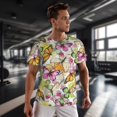 thumbnail image 3 of Wukai Butterflies2 Print Men's Short-Sleeved Mesh T-Shirt,Quick-Dry Short Sleeve Workout T-Shirt-5X-Large, 3 of 8
