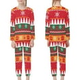 thumbnail image 2 of Renewold Durable Pajamas for Kids Christmas Gifts Aztec Southwest Snowflake Long Sleeve Top & Pants Set of 2 Loose Multi-Season Home Daily Wear Pjs Sleepwear Size 5-6, 2 of 5