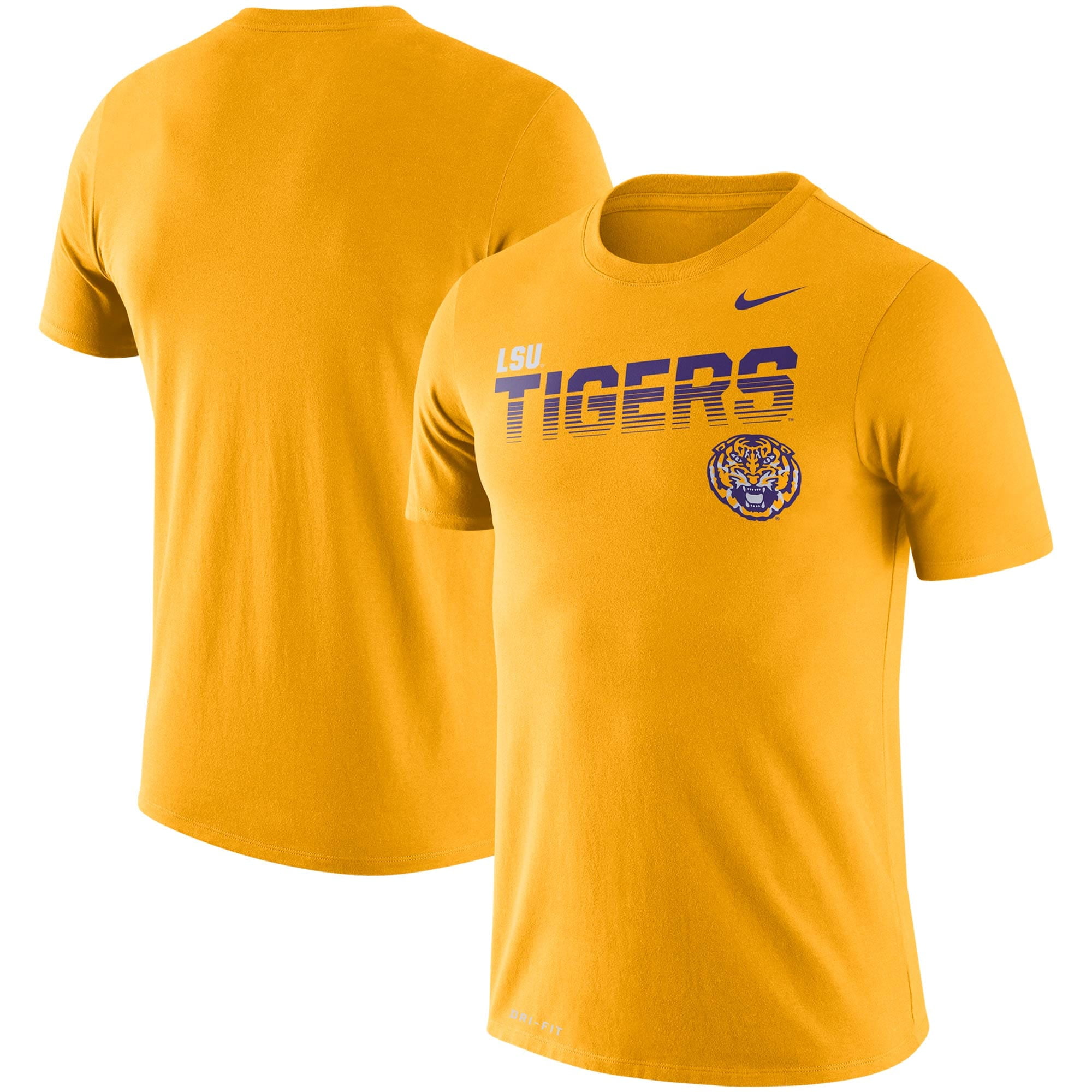 LSU Tigers Nike Sideline Legend Performance T-Shirt - Gold - Walmart ...