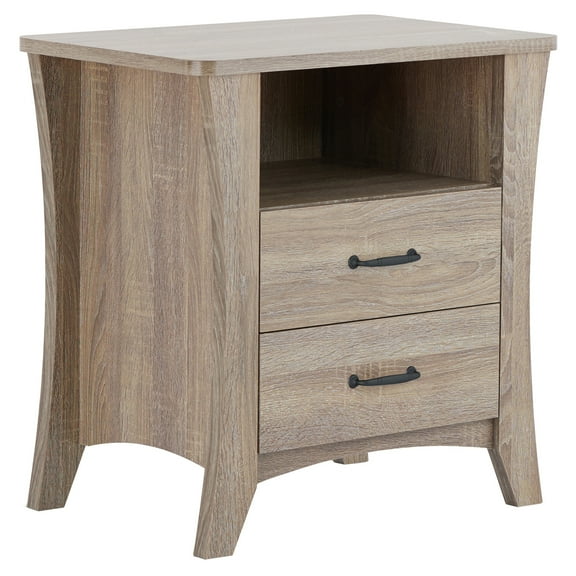 Acme Colt Nightstand with 2 Drawers in Rustic Natural
