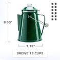 thumbnail image 4 of Cafetera Percoladora COLETTI Verde 12 Tazas para Camping y Hogueras, 4 of 7