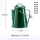 thumbnail image 4 of Cafetera Percoladora COLETTI Verde 12 Tazas para Camping y Hogueras, 4 of 7