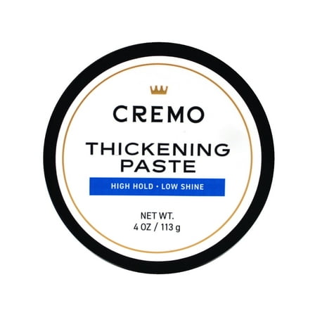 Cremo Mens Hair Paste - Premium Barber Grade Thickening Paste with High Hold and Low Shine 4 Oz